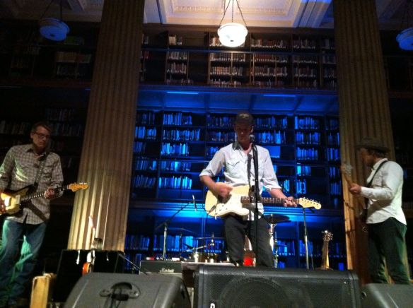 The Real-Phonic Radio band: L - R: Paul Bergen, Erik Koskinen, Frankie Lee (hidden: drummer J.T. Bates)