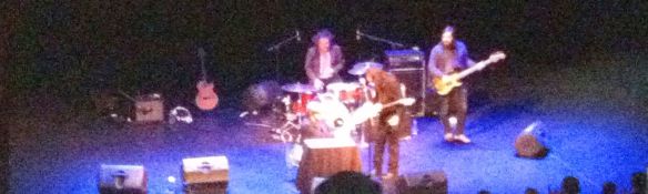 Apologies for this grainy photo of Rodriguez and band; the only one we took prior to being informed of the artist's "no photos" policy