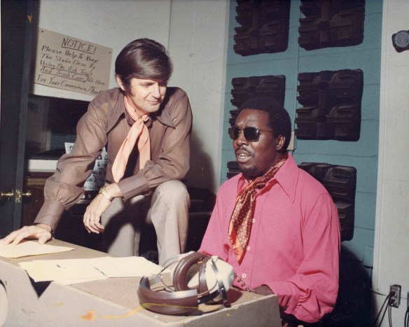 Rick Hall and Clarence Carter at FAME studios